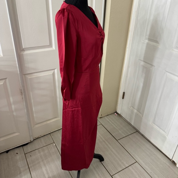 RIHOAS - The Solid V Neck Slit Midi Dress - XS - Picture 5 of 12